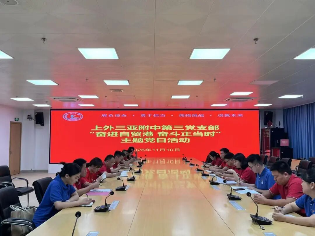 “双导”赋能强师资，党辉铸魂育英才——上外三亚附中第三党支部“双导师”党建品牌创建纪实